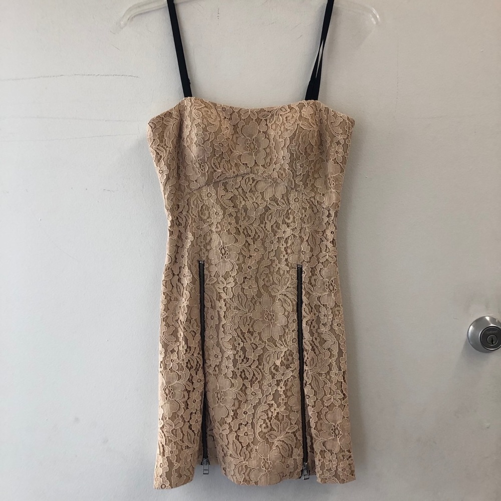Beige Mini Dress